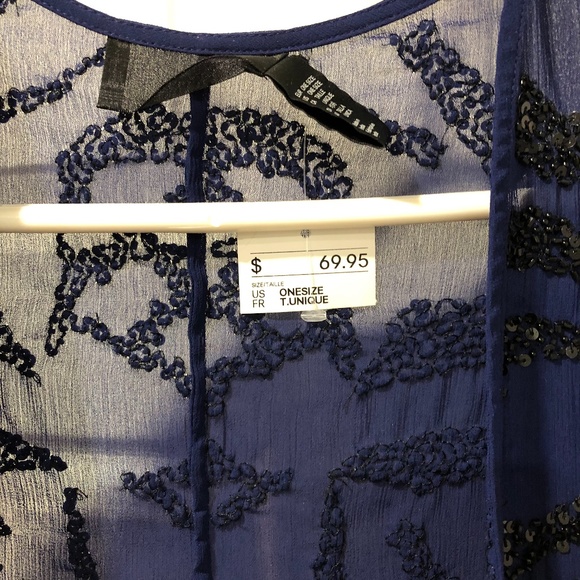 H&M Women’s Midnight Blue Long Overlay - Picture 6 of 9